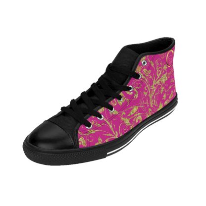 Bohemian BlackTop Pink | Black Sole HighTop Sneakers - Image 6