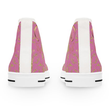 Floral Butterfly Light Pink | White Trim Bohemian HighTops - Image 3