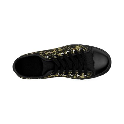 Bohemian Essence Black | Luxe Black Trim LowTop Sneakers - Image 3