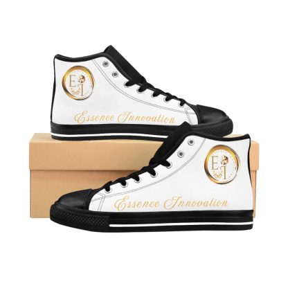 HighTop Classic White | Ladies Black Trim Sneakers - Image 2