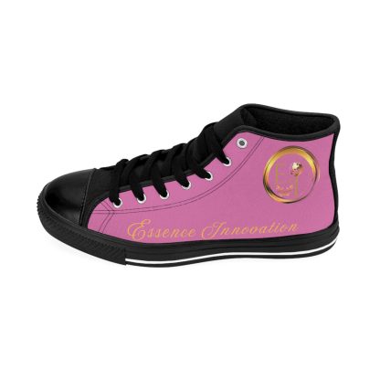 HighTop Classic Light Pink | Ladies Black Trim Sneakers - Image 4