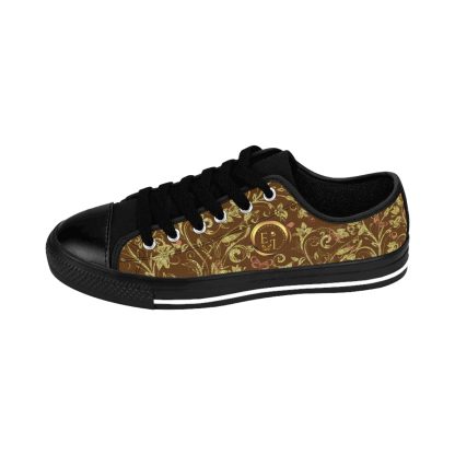 Bohemian Essence Brown | Luxe Black Trim LowTop Sneakers - Image 4