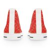 Floral Butterfly Red | White Trim Bohemian HighTops - Image 3