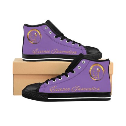 HighTop Classic Light Purple | Ladies Black Trim Sneakers - Image 2