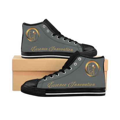 HighTop Classic Dark Grey | Ladies Black Trim Sneakers - Image 2