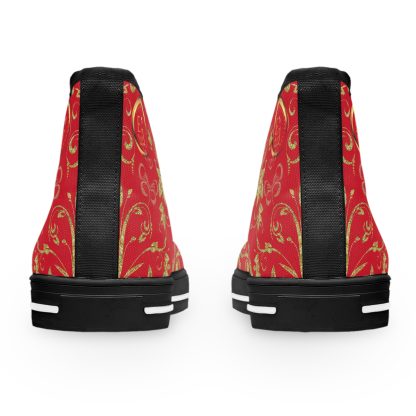 Butterfly Heart Dark Red | Bohemian HighTop Sneakers - Image 3