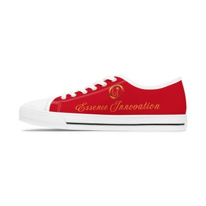 Ladies EssenceInno Dark Red | Classic White Trim LowTops - Image 5