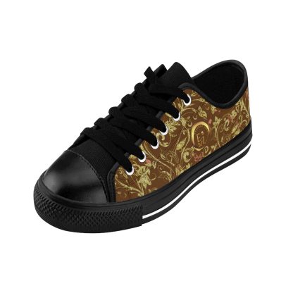 Bohemian Essence Brown | Luxe Black Trim LowTop Sneakers - Image 6