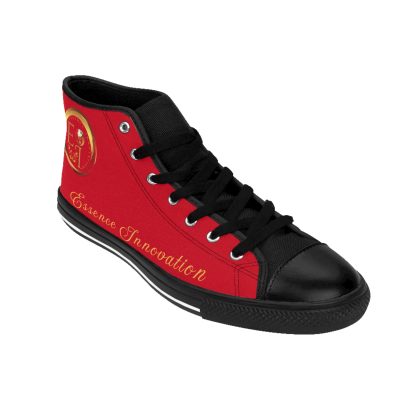 HighTop Classic Dark Red | Ladies Black Trim Sneakers - Image 9