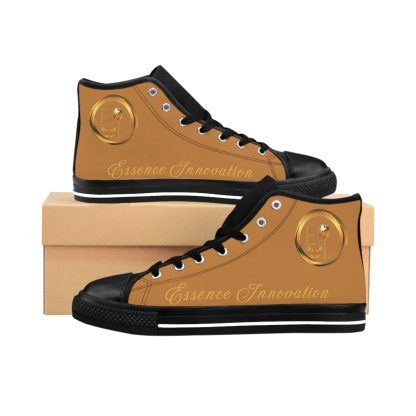 HighTop Classic Light Brown | Ladies Black Trim Sneakers - Image 2