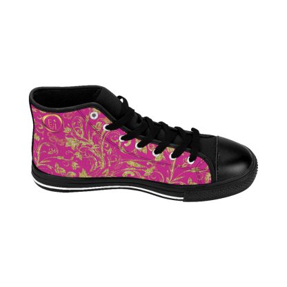 Bohemian BlackTop Pink | Black Sole HighTop Sneakers - Image 5