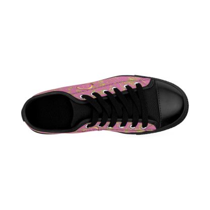 Bohemian Essence Light Pink | Luxe Black Trim LowTop Sneakers - Image 3