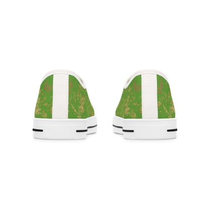 Bohemian Butterfly Light Green | White Trim Floral LowTops - Image 7