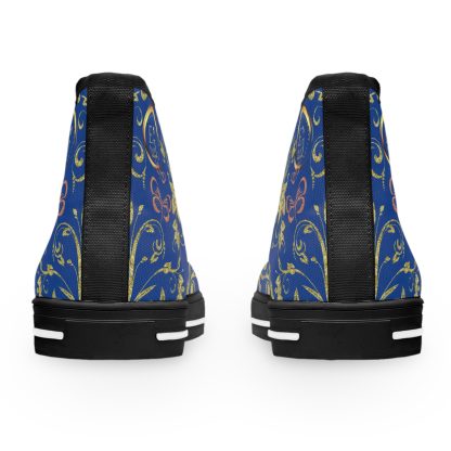 Butterfly Heart Dark Blue | Bohemian HighTop Sneakers - Image 3