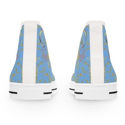 Floral Butterfly Light Blue | White Trim Bohemian HighTops - Image 3