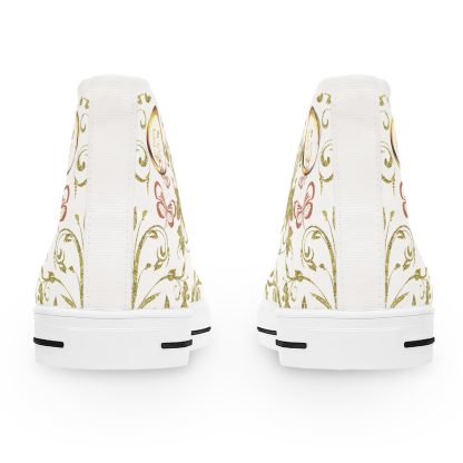 Floral Butterfly White | White Trim Bohemian HighTops - Image 3