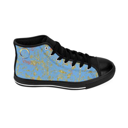 Bohemian BlackTop Light Blue | Black Sole HighTop Sneakers - Image 7