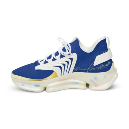 EssenceInnoCreate Dark Blue | Mens White Trim Mesh Sneakers - Image 6