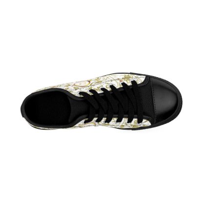 Bohemian Essence White | Luxe Black Trim LowTop Sneakers - Image 3