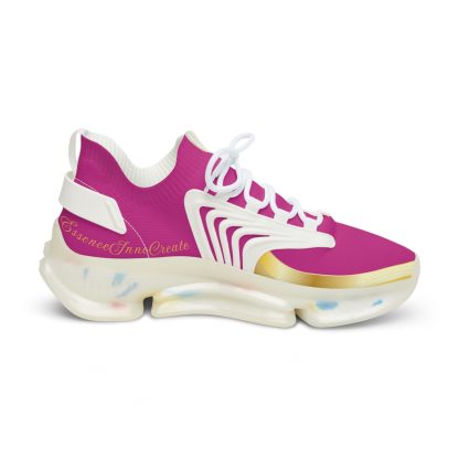 EssenceInnoCreate Dark Pink | Men’s White Trim Mesh Sneakers - Image 4