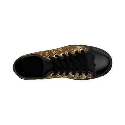 Bohemian Essence Brown | Luxe Black Trim LowTop Sneakers - Image 3