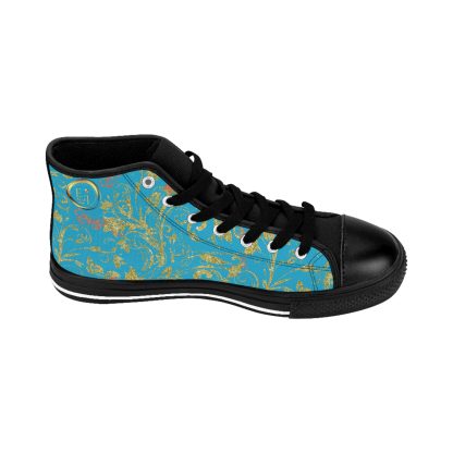 Bohemian BlackTop Turquoise | Black Sole HighTop Sneakers - Image 5