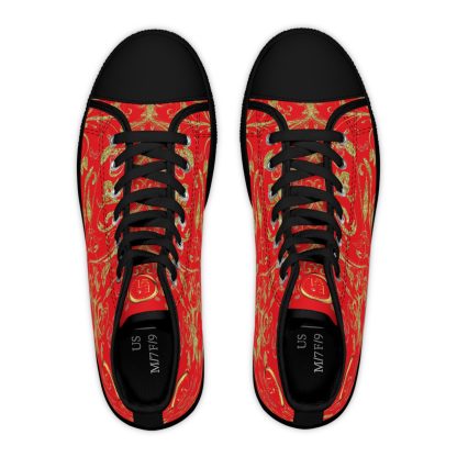 Butterfly Heart Red | Bohemian HighTop Sneakers - Image 2