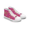 Floral Butterfly Pink | White Trim Bohemian HighTops