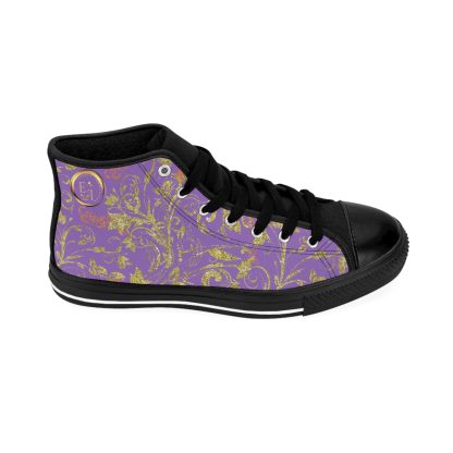 Bohemian BlackTop Light Purple | Black Sole HighTop Sneakers - Image 7