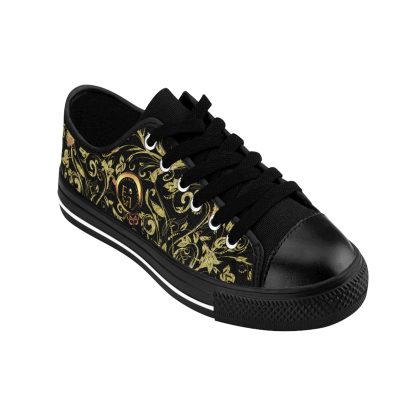 Bohemian Essence Black | Luxe Black Trim LowTop Sneakers - Image 9