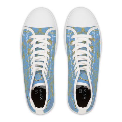 Floral Butterfly Light Blue | White Trim Bohemian HighTops - Image 2