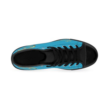 HighTop Classic Turquoise | Ladies Black Trim Sneakers - Image 3
