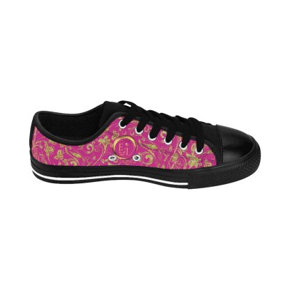 Bohemian Essence Pink | Luxe Black Trim LowTop Sneakers - Image 5