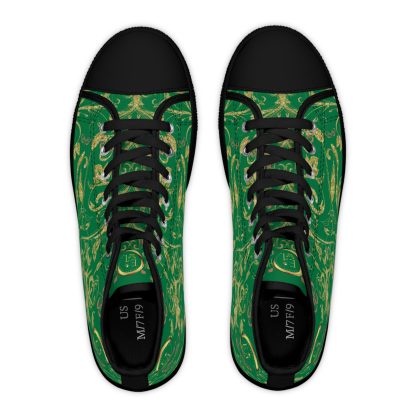 Butterfly Heart Green | Bohemian HighTop Sneakers - Image 2