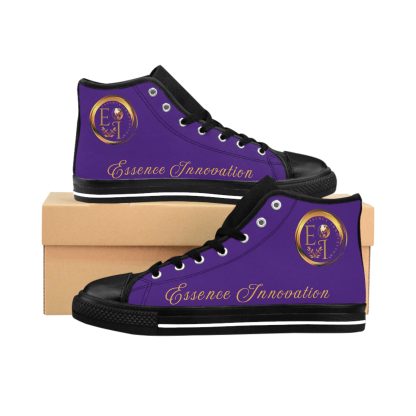 HighTop Classic Purple | Ladies Black Trim Sneakers - Image 2
