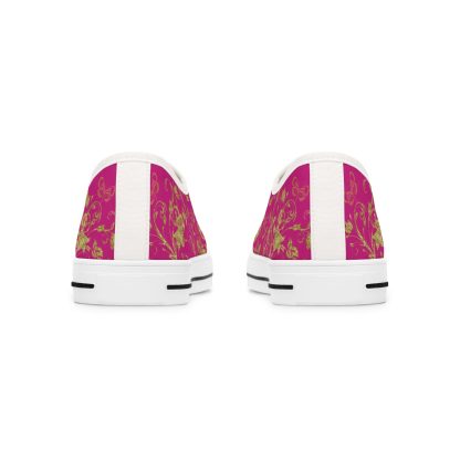 Bohemian Butterfly Pink | White Trim Floral LowTops - Image 7