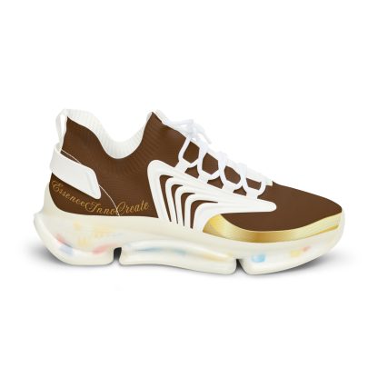 EssenceInnoCreate Brown | Mens White Trim Mesh Sneakers - Image 7