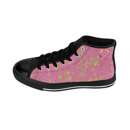 Bohemian BlackTop Light Pink | Black Sole HighTop Sneakers - Image 4