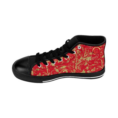 Bohemian BlackTop Dark Red | Black Sole HighTop Sneakers - Image 8