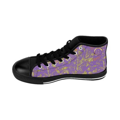 Bohemian BlackTop Light Purple | Black Sole HighTop Sneakers - Image 8