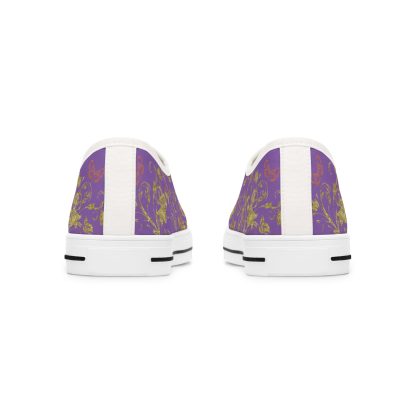 Bohemian Butterfly Light Purple | White Trim Floral LowTops - Image 8