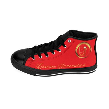 HighTop Classic Red | Ladies Black Trim Sneakers - Image 4