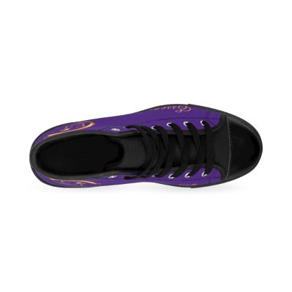 HighTop Classic Purple | Ladies Black Trim Sneakers - Image 3