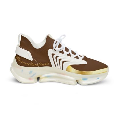 EssenceInnoCreate Brown | Mens White Trim Mesh Sneakers - Image 4