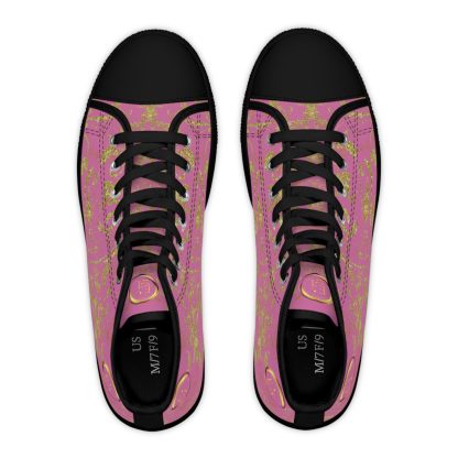 Butterfly Heart Light Pink | Bohemian HighTop Sneakers - Image 2