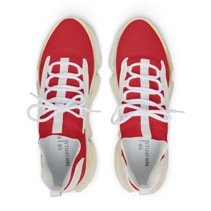 EssenceInnoCreate Dark Red | Mens White Trim Mesh Sneakers - Image 2