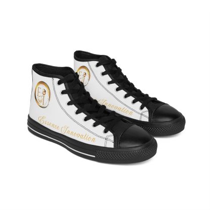 HighTop Classic White | Ladies Black Trim Sneakers