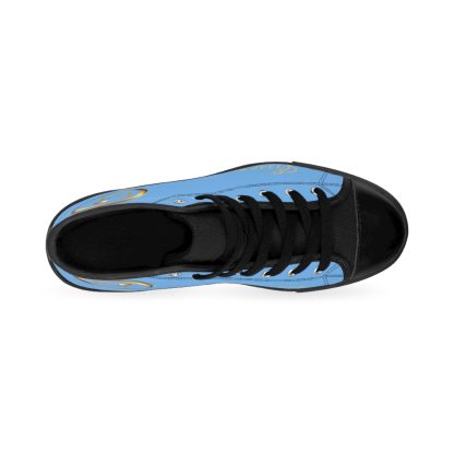 HighTop Classic Light Blue | Ladies Black Trim Sneakers - Image 3