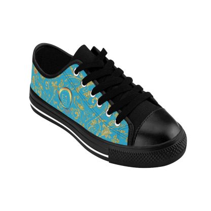 Bohemian Essence Turquoise | Luxe Black Trim LowTop Sneakers - Image 9