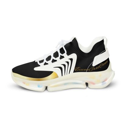 EssenceInnoCreate Black | Mens White Trim Mesh Sneakers - Image 5